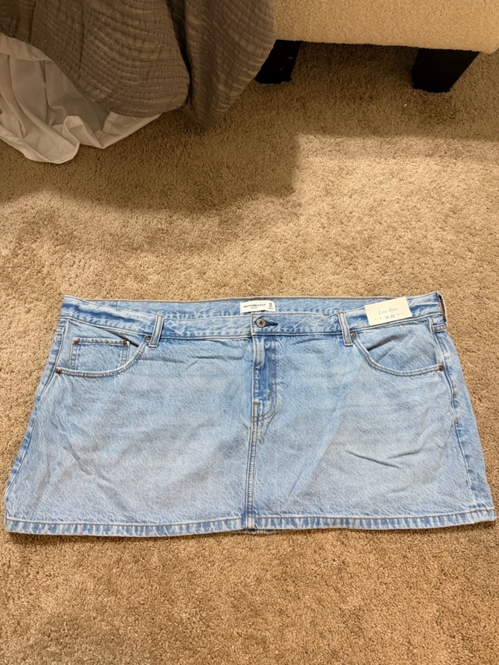 Abercrombie & Fitch Light Blue Denim Mini Skirt